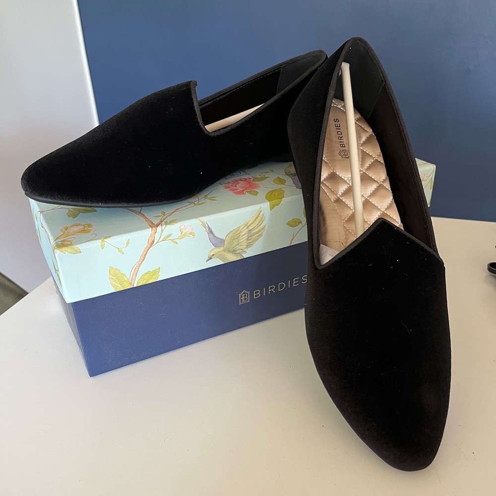 Birdies The Heron Black Suede 9.5 NEW WITH BOX